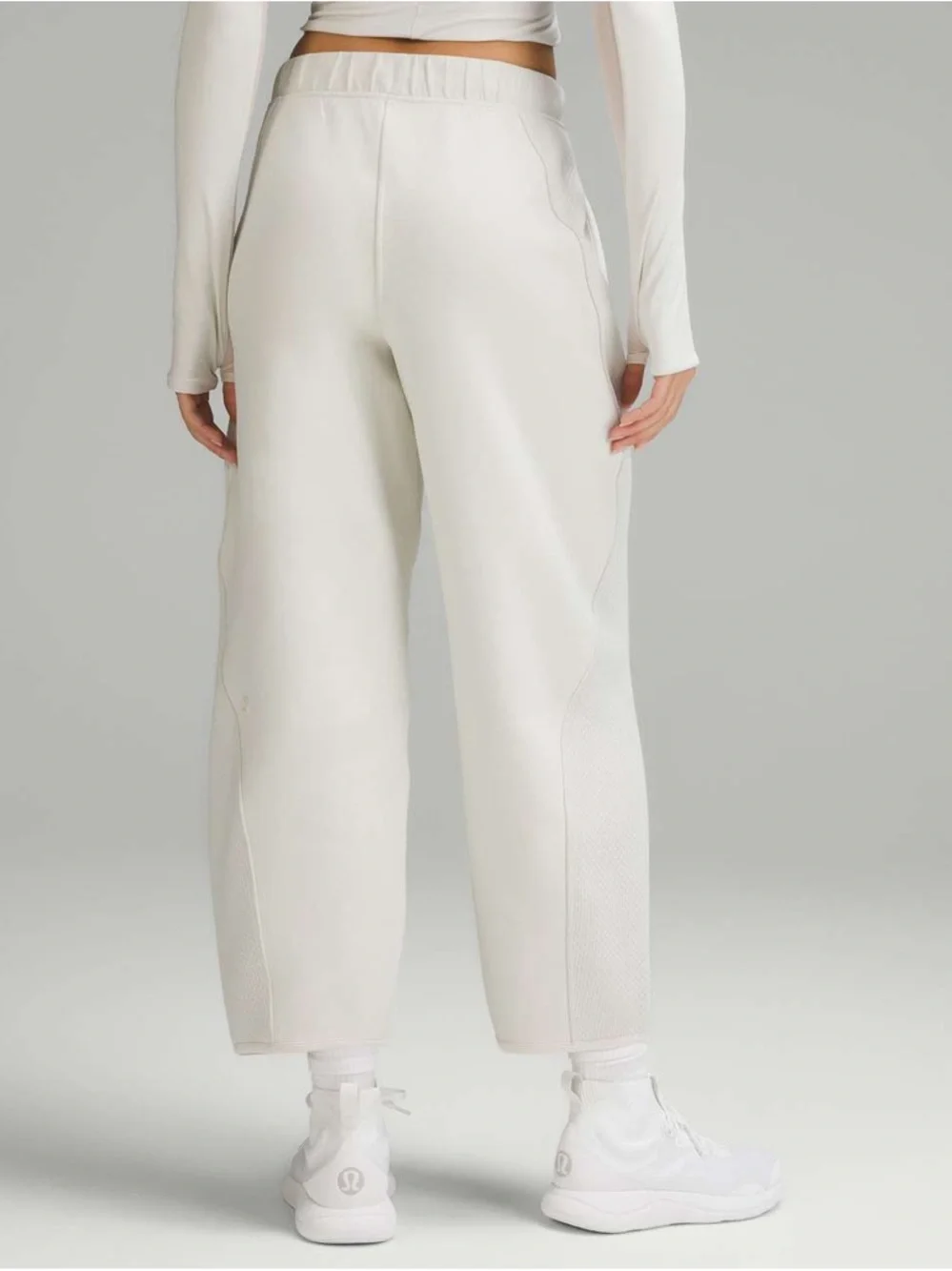 Lululemon ivory mixed fabric relaxed taper pants - Picture 10 of 10